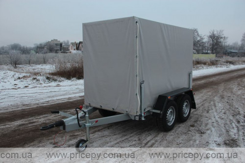 Trailer for transporting generators with a high awning #1