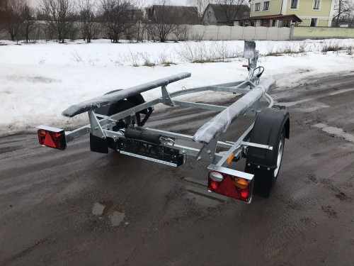 Trailer for transporting rubber inflatable (PVC) boats up to 3.2 m (economy) #1