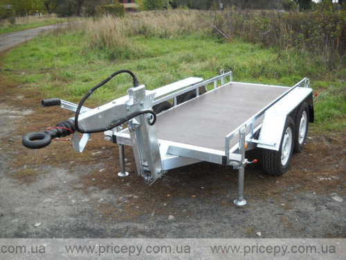 The trailer for transporting generator sets with a height-adjustable drawbar #1